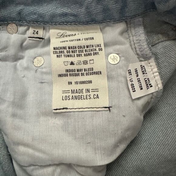 Lovers+Friends Dylan Slouchy boyfriend shorts in light blue 24 - Picture 10 of 13